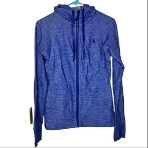 The North Face Womens Jacket Hoodie Kirata Full Zip Blue Heather Size Small New
